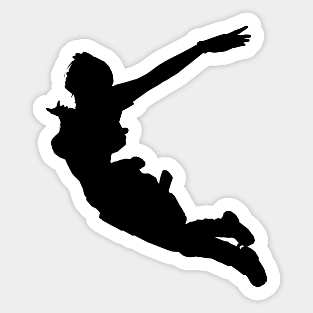 LARA CROFT SILHOUETTE SWAN DIVE (Tomb Raider Legend) Sticker by iamjudas